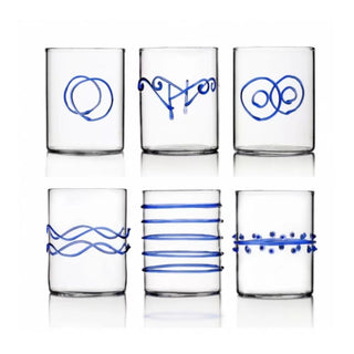 Ichendorf Decò Blu set 6 pcs shot glass assorted by Forti E Di Loreto Buy on Shopdecor ICHENDORF collections
