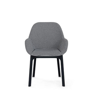 Kartell Clap armchair in houndstooth fabric with black structure - Buy now on ShopDecor - Discover the best products by KARTELL design