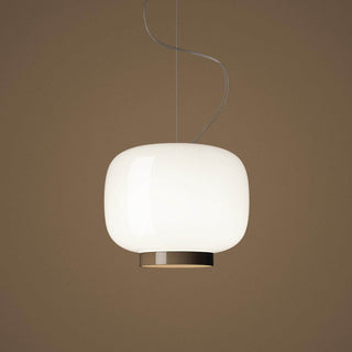 Foscarini Chouchin 3 Reverse dimmable suspension lamp white with grey border Buy on Shopdecor FOSCARINI collections