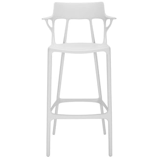 Kartell A.I. stool with seat h. 75 cm. for indoor/outdoor use Kartell White BI - Buy now on ShopDecor - Discover the best products by KARTELL design