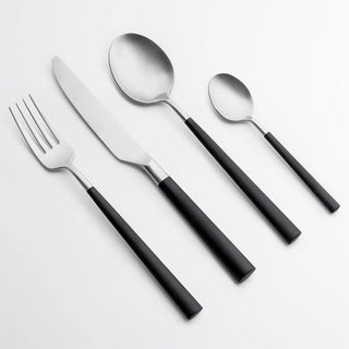 KnIndustrie 801 Set 24 pieces cutlery ice steel - black handle Buy on Shopdecor KNINDUSTRIE collections