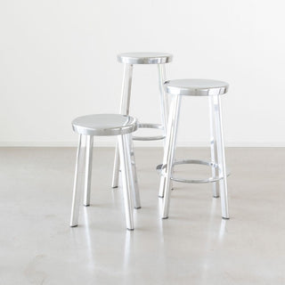 Magis Déjà-vu low stool in polished aluminium h. 50 cm. - Buy now on ShopDecor - Discover the best products by MAGIS design