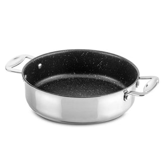 Mepra Glamour Stone frying pan two handles with lid diam. 32 cm. - Buy now on ShopDecor - Discover the best products by MEPRA design