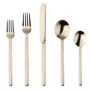 Mepra Stile 5-piece flatware set Mepra Champagne - Buy now on ShopDecor - Discover the best products by MEPRA design