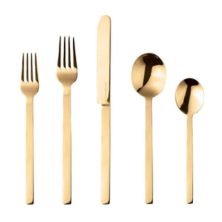 Mepra Stile 5-piece flatware set Mepra Gold - Buy now on ShopDecor - Discover the best products by MEPRA design
