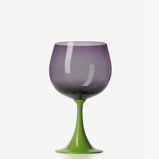 Nason Moretti Burlesque bourgogne red wine chalice pea green and periwinkle Buy on Shopdecor NASON MORETTI collections