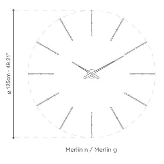 Nomon Merlin 12 diam.125 cm. wall clock - Buy now on ShopDecor - Discover the best products by NOMON design