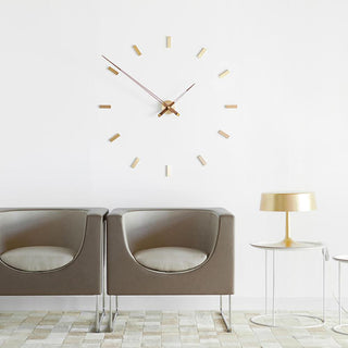 Nomon Tacòn G 12 wall clock brass with hands in walnut wood - Buy now on ShopDecor - Discover the best products by NOMON design