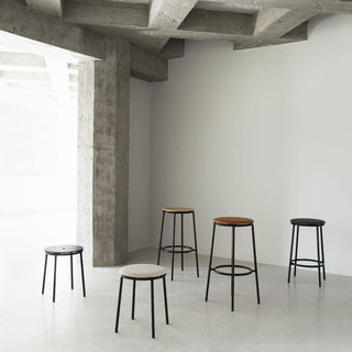 Normann Copenhagen Circa black steel stool with oak seat h. 45 cm. Buy on Shopdecor NORMANN COPENHAGEN collections