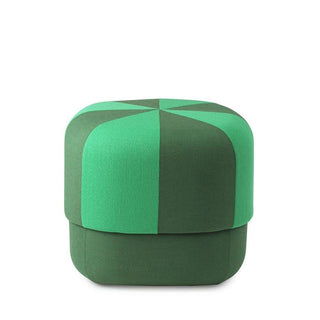 Normann Copenhagen Circus Duo Small fabric pouf 46x46cm. with h.40 cm. Normann Copenhagen Circus Duo Green - Buy now on ShopDecor - Discover the best products by NORMANN COPENHAGEN design