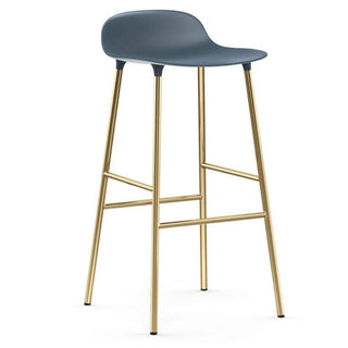 Normann Copenhagen Form brass bar stool with polypropylene seat h. 75 cm. Normann Copenhagen Form Blue - Buy now on ShopDecor - Discover the best products by NORMANN COPENHAGEN design