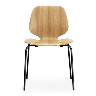 Normann Copenhagen My Chair oak stackable chair with black steel legs - Buy now on ShopDecor - Discover the best products by NORMANN COPENHAGEN design