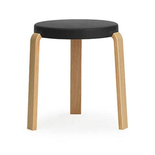 Normann Copenhagen Tap polypropylene stool with oak legs h. 43 cm. Normann Copenhagen Tap Black - Buy now on ShopDecor - Discover the best products by NORMANN COPENHAGEN design