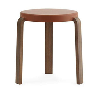 Normann Copenhagen Tap polypropylene stool with walnut legs h. 43 cm. Normann Copenhagen Tap Caramel - Buy now on ShopDecor - Discover the best products by NORMANN COPENHAGEN design