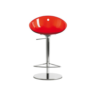 Pedrali Gliss 970 swivel stool with adjustable seat Pedrali Transparent Red RT Buy on Shopdecor PEDRALI collections