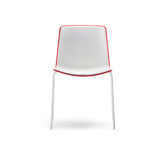 Pedrali Tweet 890 polypropylene chair White/Red Buy on Shopdecor PEDRALI collections