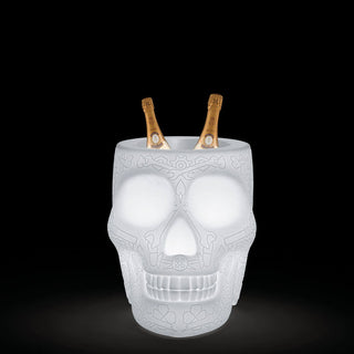 Qeeboo Mexico planter and champagne cooler in the shape of a skull outdoor LED Buy on Shopdecor QEEBOO collections