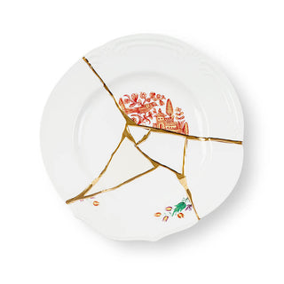 Seletti Kintsugi dinner plate in porcelain/24 carat gold mod. 1 Buy on Shopdecor SELETTI collections