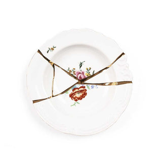 Seletti Kintsugi soup plate in porcelain/24 carat gold mod. 2 Buy on Shopdecor SELETTI collections