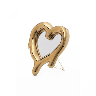 Seletti Melted Heart mirror/photo frame gold - Buy now on ShopDecor - Discover the best products by SELETTI design