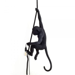 Seletti Monkey Lamp With Rope ceiling lamp black Buy on Shopdecor SELETTI collections
