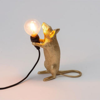 Seletti Mouse Lamp Step Gold table lamp - Buy now on ShopDecor - Discover the best products by SELETTI design