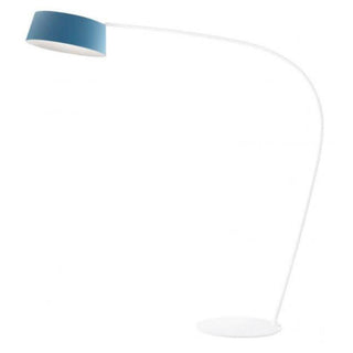 Stilnovo Oxygen floor lamp LED with curved rod Stilnovo Oxygen Light Blue/White - Buy now on ShopDecor - Discover the best products by STILNOVO design
