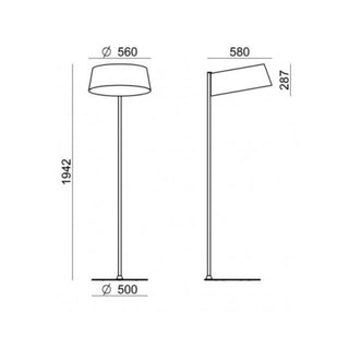 Stilnovo Oxygen floor lamp LED with straight rod - Buy now on ShopDecor - Discover the best products by STILNOVO design