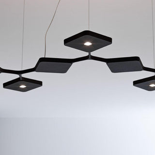 Stilnovo Quad suspension lamp LED bi-emission with 7 modules black - Buy now on ShopDecor - Discover the best products by STILNOVO design
