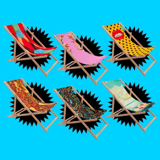 Seletti Toiletpaper Deck Chair Lady On Carpet - Buy now on ShopDecor - Discover the best products by TOILETPAPER HOME design