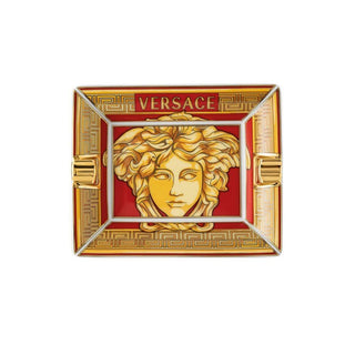 Versace meets Rosenthal Medusa Amplified Golden Coin ashtray 13 cm. Buy on Shopdecor VERSACE HOME collections