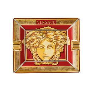 Versace meets Rosenthal Medusa Amplified Golden Coin ashtray 16 cm. Buy on Shopdecor VERSACE HOME collections