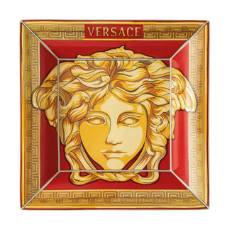 Versace meets Rosenthal Medusa Amplified Golden Coin dish 28x28 cm. Buy on Shopdecor VERSACE HOME collections