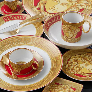 Versace meets Rosenthal Medusa Amplified Golden Coin dish 18x18 cm. Buy on Shopdecor VERSACE HOME collections